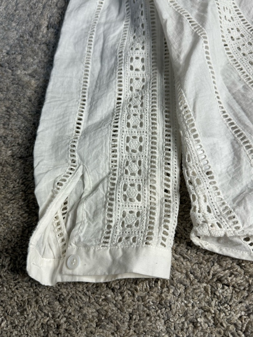 Veronica Beard Cruz Eyelet One-Shoulder Ruffle Top 4 small white cotton cottage - Picture 12 of 12